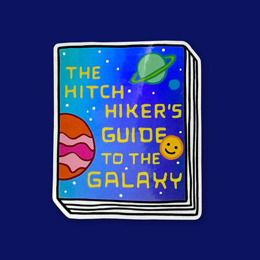 Book Sticker: The Hitchhiker's Guide to the Galaxy